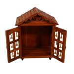 Pooja Stand With Door in Teak Wood