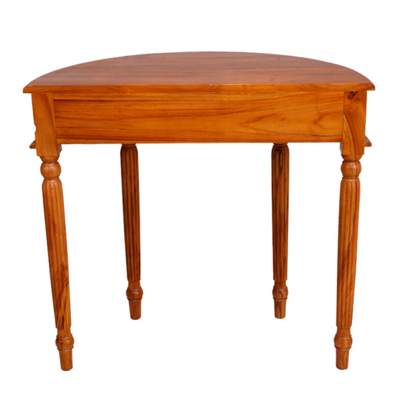 Half Round Console Table in Teak Wood