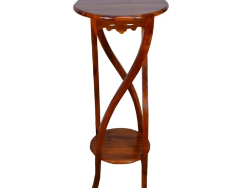 Round Large Size Telephone Stand in Imported Teak