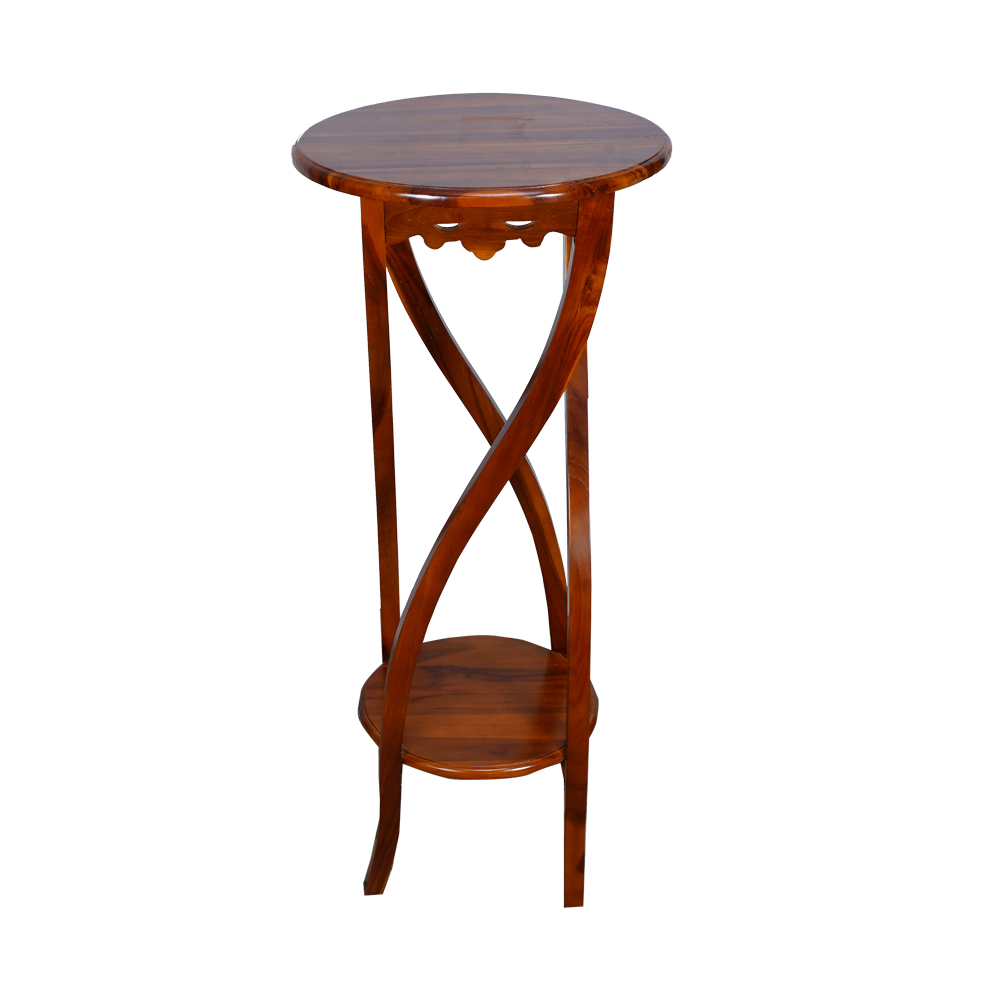 Round Large Size Telephone Stand in Imported Teak