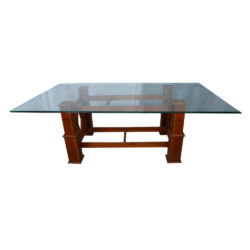 Glass dining table 6 seater 9