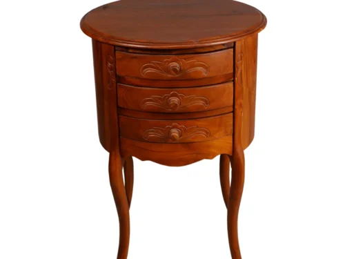 Console Table Round in Imported Teak