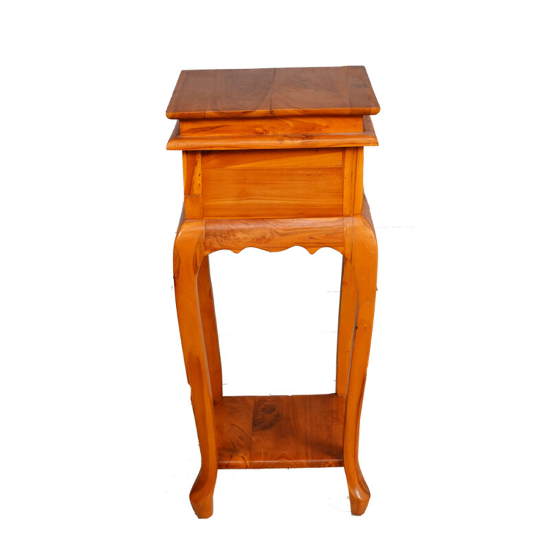 Telephone Stand Bend Heavy Leg 1 Drawer in Imported Teak
