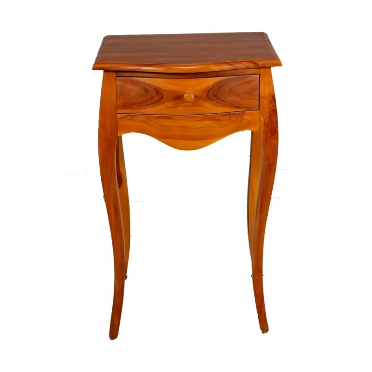 Telephone Stand with 1 Drawer in Teak Wood