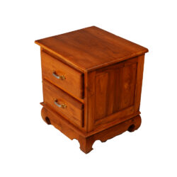 Bedside Table 2 Drawers in Imported Teak