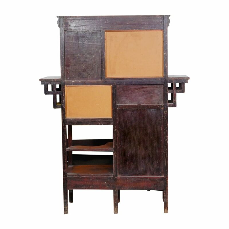 Crockery Shelf (Cabinet) Orient Antique in Rosewood and Teak mix
