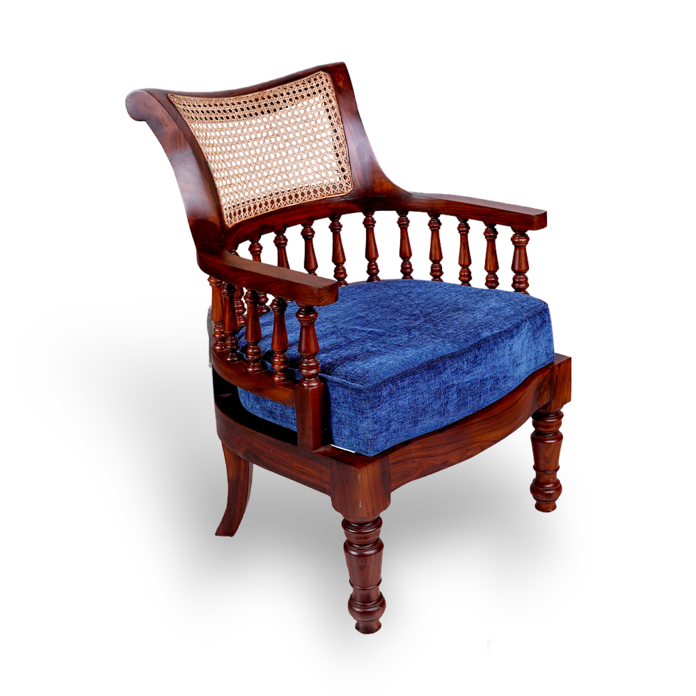 Handcrafted Single Seater Wooden Sofa for Style and Comfort