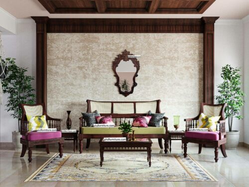 Arabian Sofa Set In Rosewood