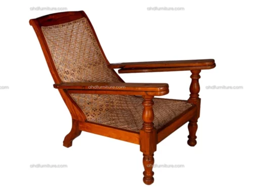 Easy Chair ( Charu Kasera ) with Cane in Teak Wood