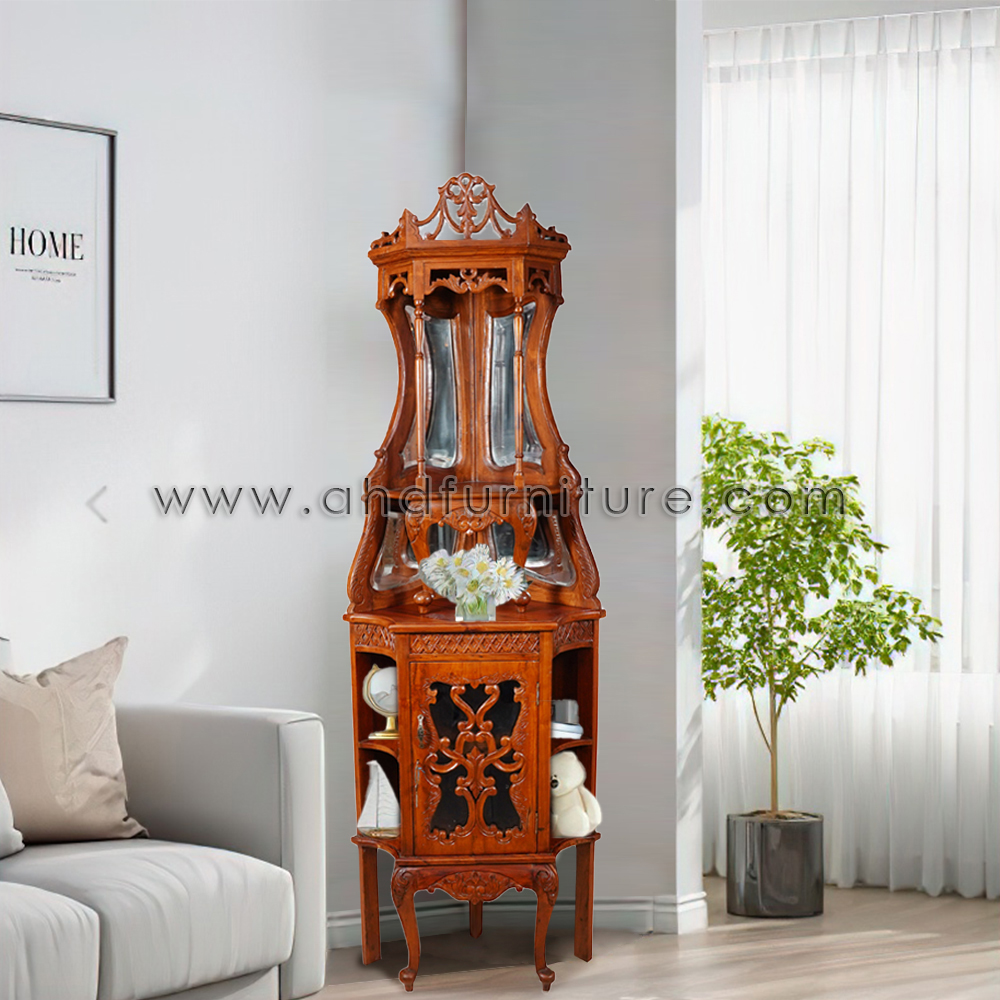 French wooden corner stand in Teak Wood