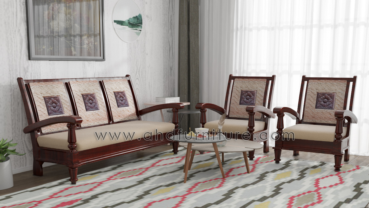 Orchid Sofa Set in Rosewood