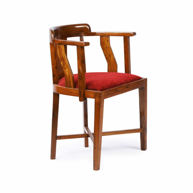 Antique Tub Chair (with Cushion) in Teak Wood