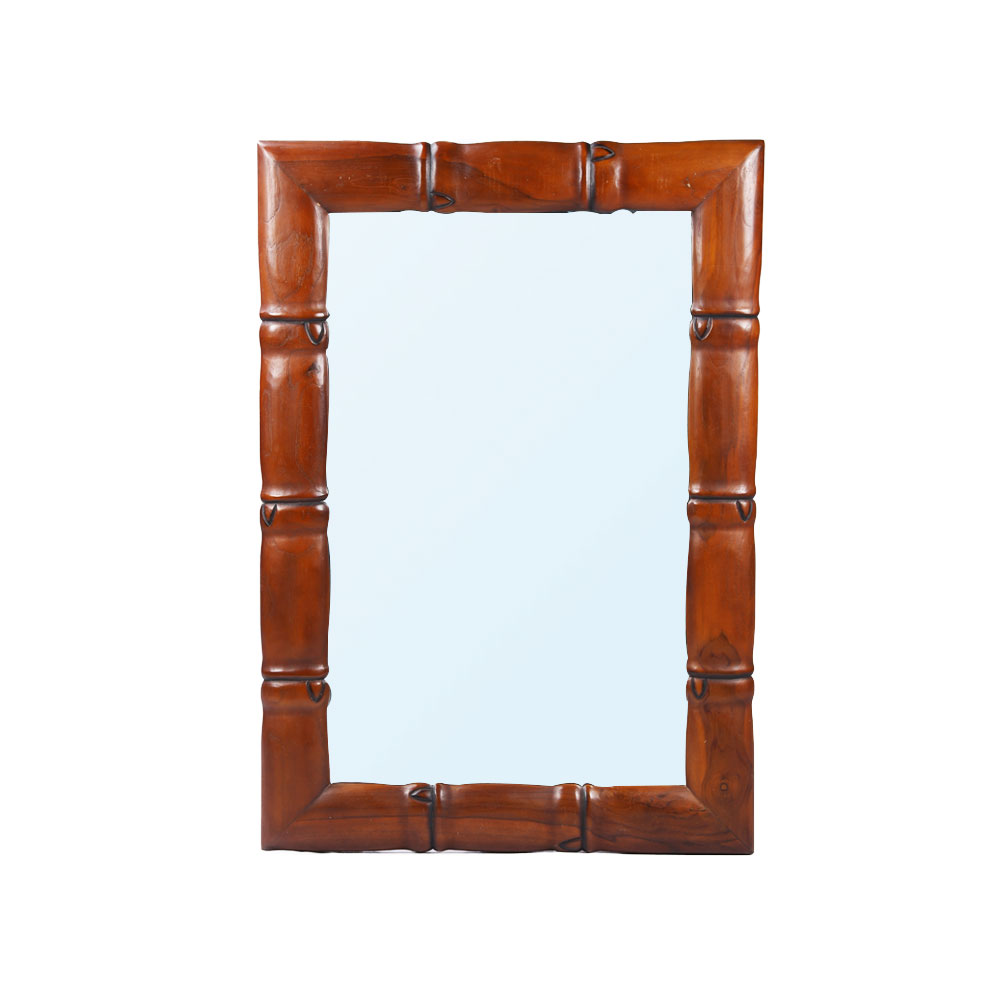 Wall Mirror with Work in Imported Teak