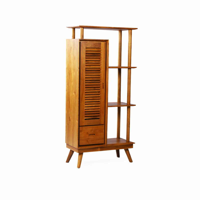 Display Cabinet with Drawers in Imported Teak Wood