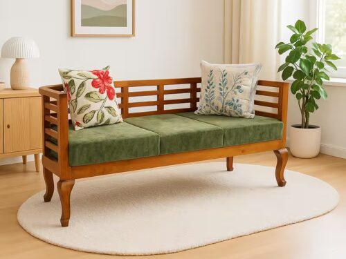 Ring Wooden Sofa Set in Teak Wood 3 Seater (2)