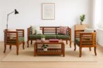 Ring Wooden Sofa Set in Teak Wood set 3+1+1