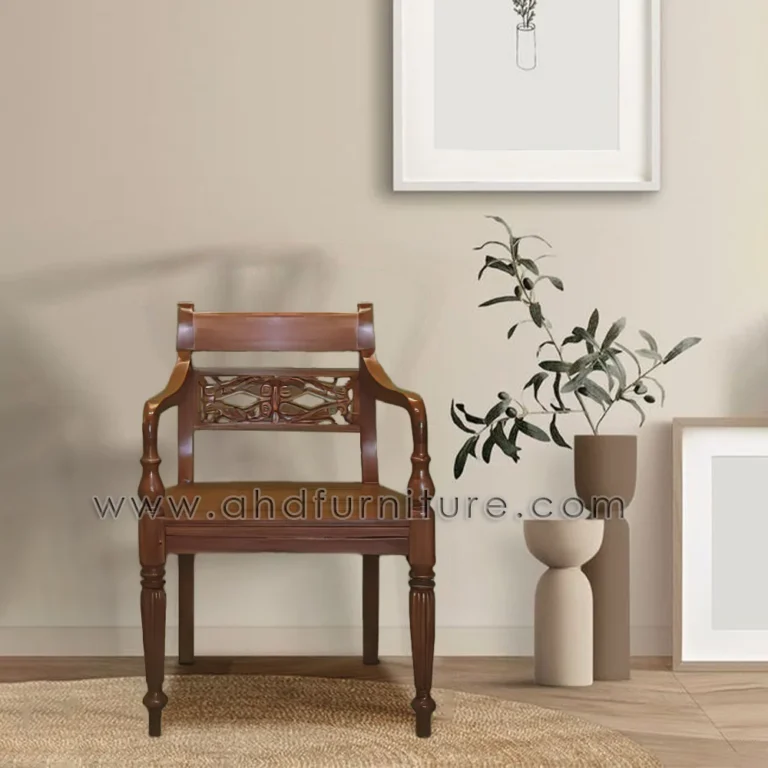 Classic Chair Carved in Teak Wood