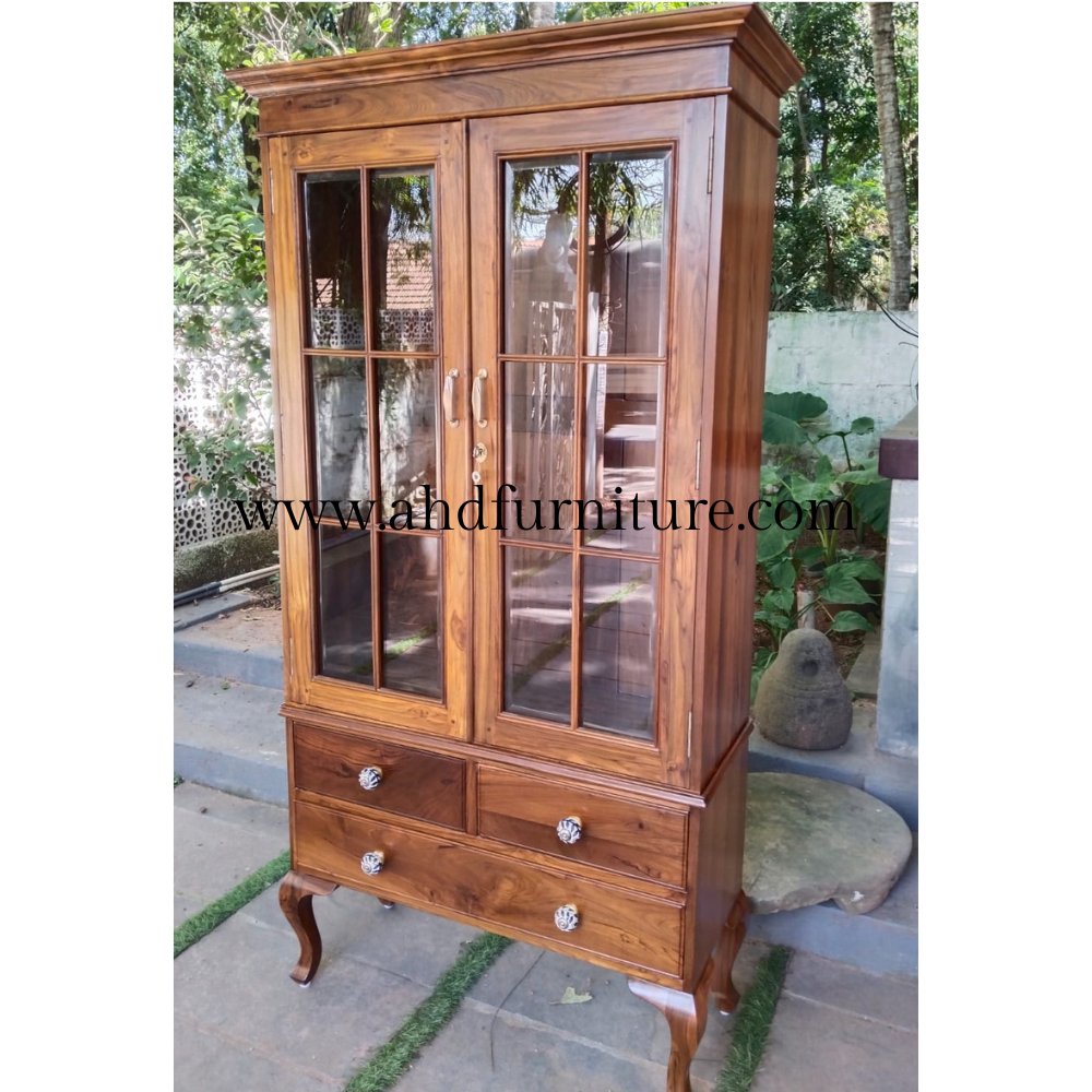 Wooden Book Shelf With Drawer In Teak Wood