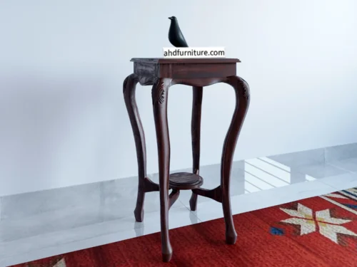 Square Stand Curved Leg in Rosewood