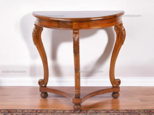 Carved Legs Console Table in Teak Wood