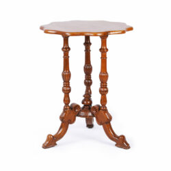 Flower Top Stand with Carved Legs in Teak Wood