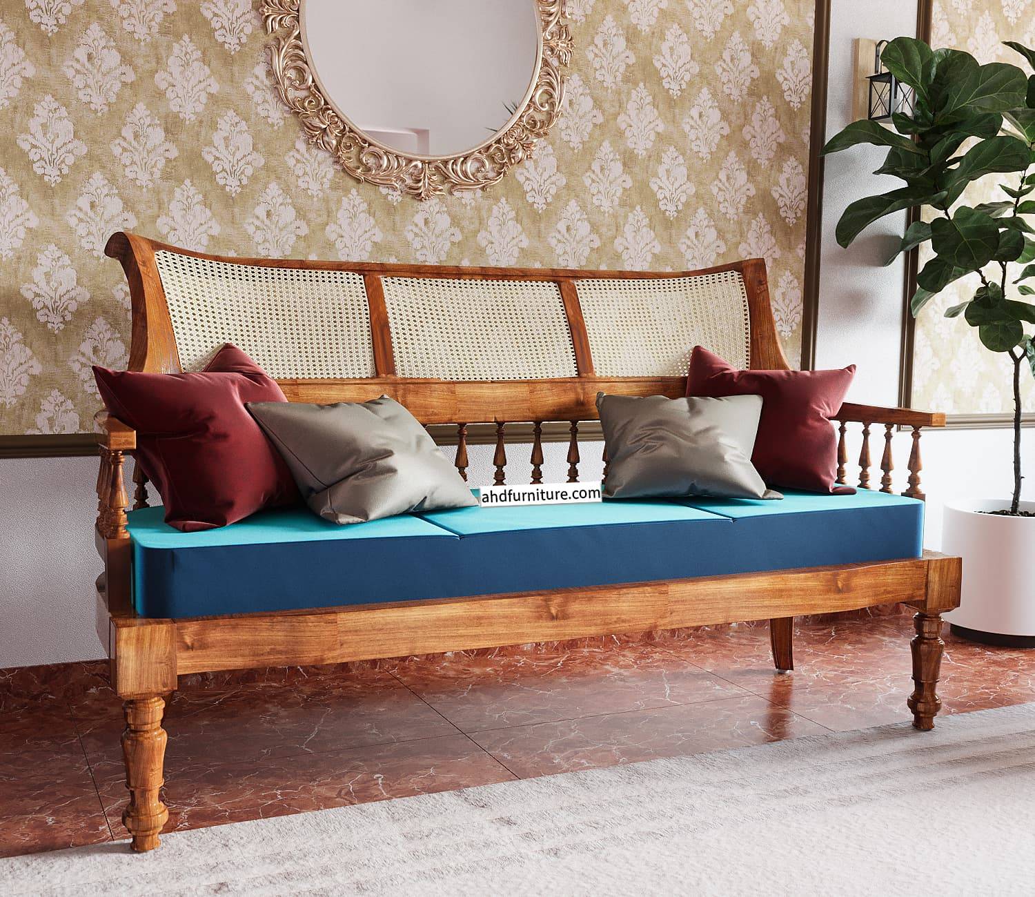 3 Seater Wooden Sofa 4