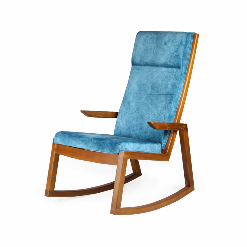 Rocking Chair With Cushions in Teak Wood