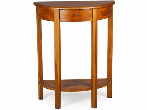 Small Half Round Console Table in Teak Wood