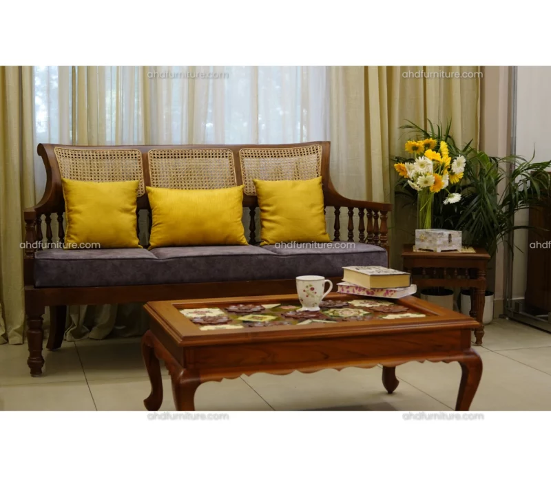 Arabian Handmade 3+1+1 Wooden Sofa Set