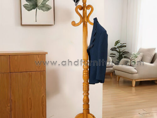 Vintage Rotating Head Cloth Hanger in Teakwood