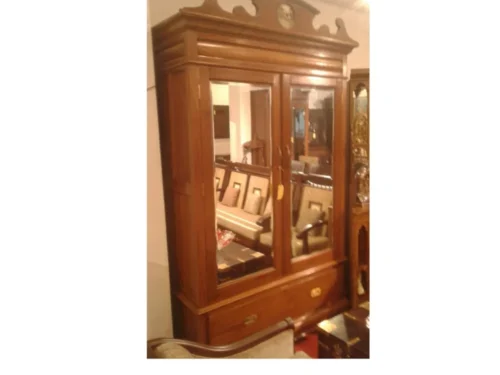 Glass Door Almirah (Wardrobe) in Teak Wood
