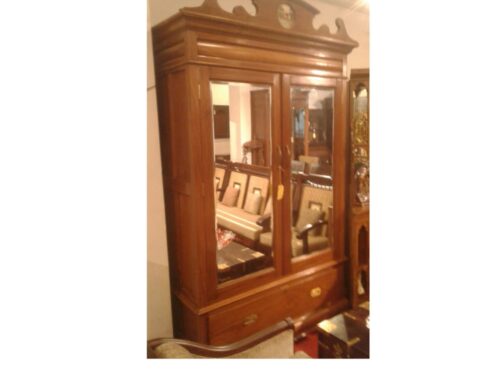Glass Door Almirah (Wardrobe) in Teak Wood