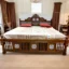 Head Kadachil Work with Tile King Size Bed in Teak Wood