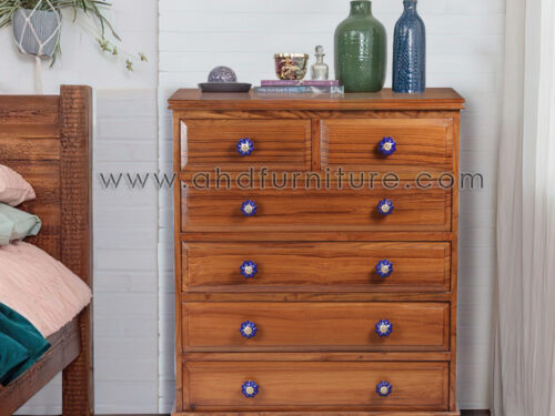 Ethnic Chest of Drawers in Teak Wood