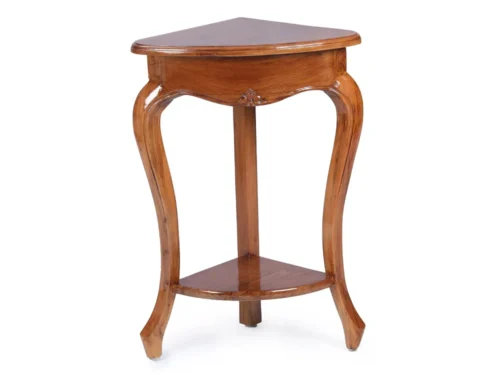 Bend Legs Corner Table in Teak Wood