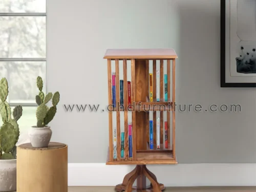 Revolving Magazine Stand in Teak Wood