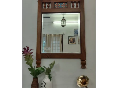 Ethnic Mirror in Teak Wood