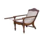 Wooden Easy Chair with Diamond Cane Work - Teak Wood - Image 6