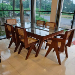 Glass dining table 6 seater 8