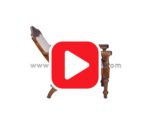 Wooden Easy Chair with Diamond Cane Work - Teak Wood - Image 3