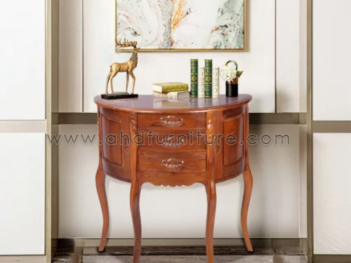 Half Moon Console Table in Imported Teak Wood