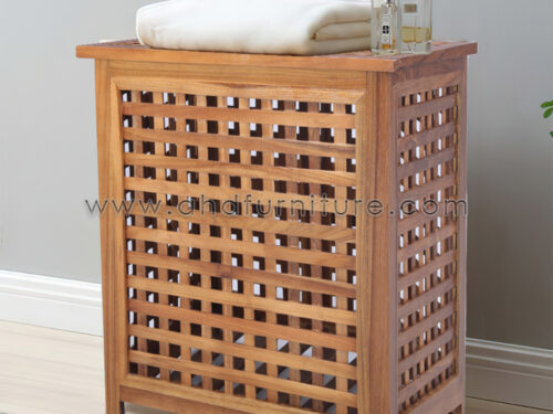 Laundry Box Medium Size in Imported Teak