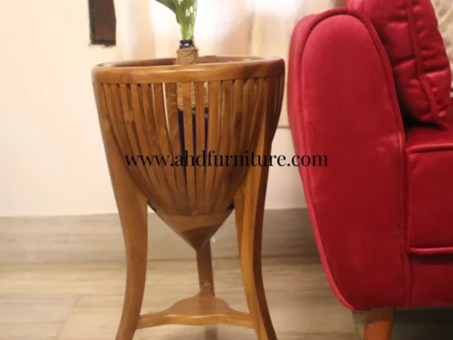 Flower Stand Basket 3 Legs Small Size in Imported Teak