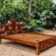 Crown Queen Size Bed in Teak Wood