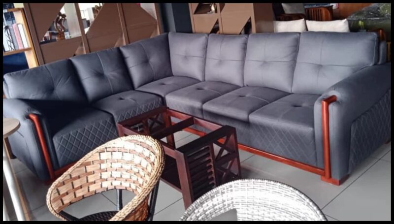 Hexa Corner Leather Sofa Set