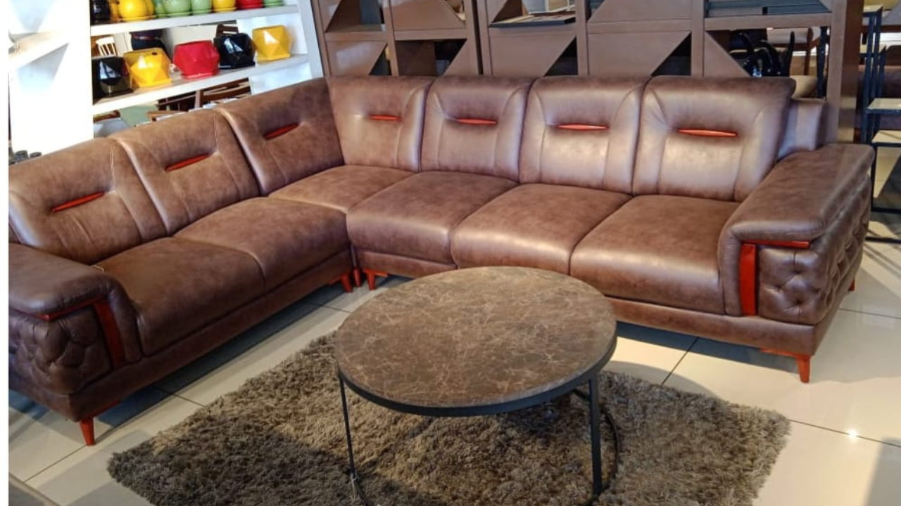 Nile Corner Leather Sofa Set