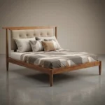 Forte Wooden Queen Size Bed In Teak Wood 11