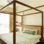 Poster Cot with Head Cane Work King Size Bed in Teak Wood