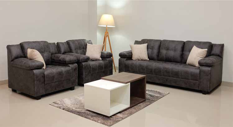 Malwa Fabric Sofa Set 3+1+1 Seater