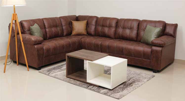 Malwa Corner Fabric Sofa Set